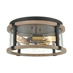 Geringer Ceiling Light Fixture - Charcoal / Clear Seeded