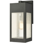 Angus Outdoor Wall Sconce - Charcoal / Clear Seeded