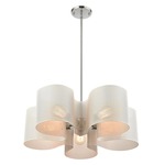 Santa Barbara Chandelier - Polished Chrome / White