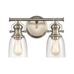 Chadwick Bathroom Vanity Light - Satin Nickel / Clear Seeded