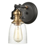 Chadwick Wall Sconce - Oil Rubbed Bronze / Clear Seeded
