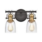 Chadwick Bathroom Vanity Light - Oil Rubbed Bronze / Clear Seeded