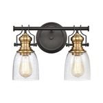 Chadwick Bathroom Vanity Light - Oil Rubbed Bronze / Clear Seeded