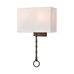 Shannon Wall Sconce - Oil Rubbed Bronze / White