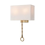 Shannon Wall Sconce - Brass / White