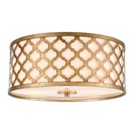 Arabesque Ceiling Light Fixture - Bronze Gold / White