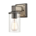 Annenberg Wall Sconce - Distressed Antique Gray / Clear Seeded