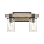 Annenberg Bathroom Vanity Light - Distressed Antique Gray / Clear Seeded