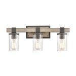 Annenberg Bathroom Vanity Light - Distressed Antique Gray / Clear Seeded