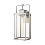 Crested Butte Outdoor Wall Sconce - Brushed Aluminum / Clear