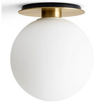 TR Bulb Wall / Ceiling Light - Brushed Brass / Matte Opal