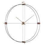 Delmori Wall Clock with Double Ring - Walnut