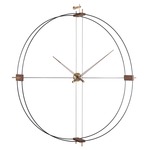 Delmori Wall Clock with Double Ring - Walnut
