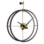 Dos Puntos Wall Clock - Brass/ Calabo