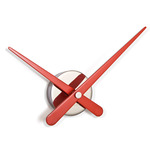 Axioma II Mini Wall Clock - Chrome / Red