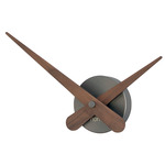 Axioma Mini Wall Clock - Graphite Steel / Walnut