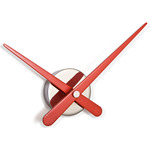 Axioma Mini Wall Clock - Chrome / Red