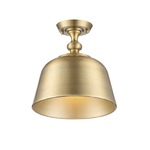 Berg Semi Flush Ceiling Light - Warm Brass