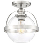 Pendleton Semi Flush Ceiling Light - Satin Nickel