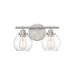 Carson Bathroom Vanity Light - Satin Nickel / Clear