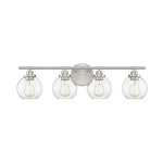 Carson Bathroom Vanity Light - Satin Nickel / Clear