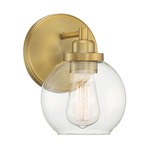 Carson Wall Sconce - Warm Brass / Clear
