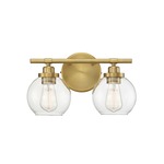 Carson Bathroom Vanity Light - Warm Brass / Clear