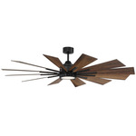 M2024 Ceiling Fan with Light - Matte Black / Antique Oak