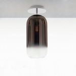 Gople Semi Flush Ceiling Light - Chrome / Bronze