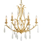 Prosecco Chandelier - Gold Leaf / Clear