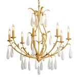 Prosecco Chandelier - Gold Leaf / Clear