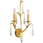 Prosecco Wall Sconce - Gold Leaf / Clear