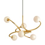Signature Chandelier - Gold Leaf / White