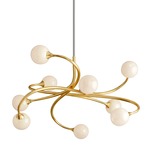 Signature Chandelier - Gold Leaf / White