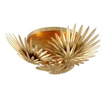 Savvy Semi Flush Ceiling Light - Vintage Gold Leaf