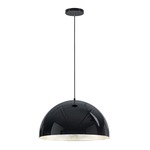 Hemisphere Pendant - Gloss Black / Black / Aluminum