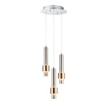 Reveal Multi-Light Pendant - Satin Nickel / Satin Nickel / Satin Brass