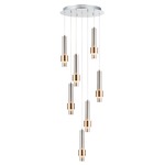 Reveal Multi-Light Pendant - Satin Nickel / Satin Nickel / Satin Brass