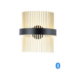 Chimes Wiz Wall Sconce - Satin Brass / Black