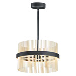 Chimes Pendant - Satin Brass / Black