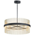 Chimes Wiz Pendant - Black / Satin Nickel / Satin Brass