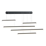 Hover Multi Light Linear Pendant - Black / White Acrylic