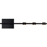 Aurora Offset Wall Sconce - Satin Brushed Black / Acrylic