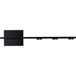 Aurora Offset Wall Sconce - Satin Brushed Black / Acrylic