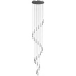 Meteor Spiral Chandelier - Brushed Aluminum / Acrylic