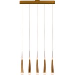 Meteor Linear Pendant - Brushed Gold / Acrylic