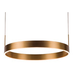 Prometheus Circle Chandelier - Brushed Gold / Acrylic