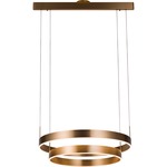 Prometheus Two Tier Circle Pendant - Brushed Gold / Acrylic