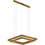 Prometheus Two Tier Square Chandelier - Brushed Gold / Acrylic