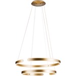 Gianni Two Tier Pendant - Brushed Champagne / Acrylic